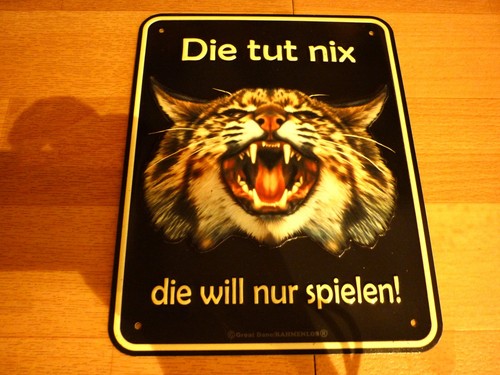 Blechschild die tut nix - die, nix-die