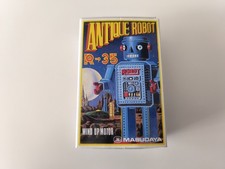 Vintage Blechspielzeug Antike Roboter R-35 Aufziehmotor Action Masudaya 1984