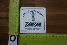 Alter Aufkleber Getränke Brauerei Bier Pils DIE ZAPFANLAGE Jonkmanns Dinslaken