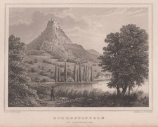 Hohenstoffeln Hegau Original Stahlstich Umbach 1850