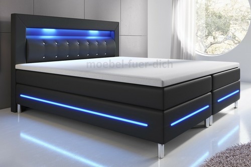 Boxspringbett salerno mit led - salerno,