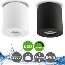 LED Aufbaustrahler 230V GU10 – Deckenleuchte Außen / Bad – Spot Milan L IP65