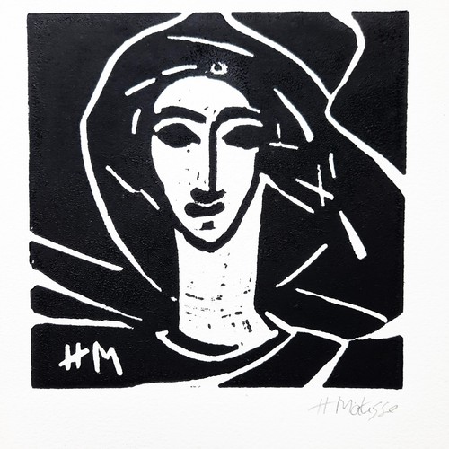 Linocut matisse signiert - linocut,