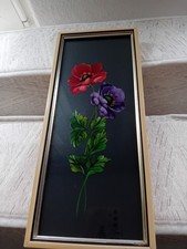 Bild Hinterglasmalerei Mohn