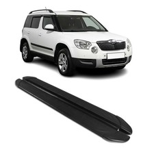 Trittbretter Seitenschweller für Skoda Yeti 2010-2018 Aluminium Schwarz 2tlg