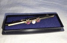 Goldbrosche 585er 14ct mit - goldbrosche, 585er/14ct