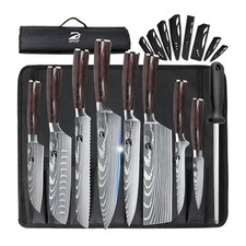 Dfito Küchenmesser Set mit Rolltasche, 8-teiliges professionelles Messerset,