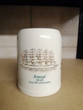 Jever Bierkrug Seidel Keramik Stein Rarität 0,5 l Schiffe Preussen