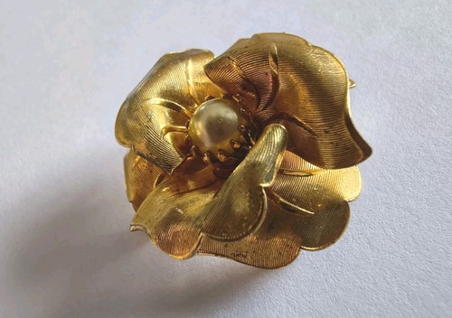 Vintage brosche rose perle - vintage,