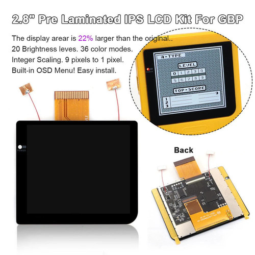 Gameboy pocket inch ips - gameboy, 2,8
