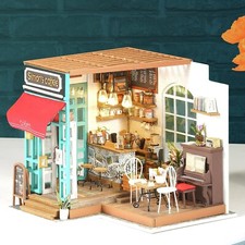 Rolife DIY LED Holzpuppenhaus Miniatur Puppenhaus Bausatz mit MöBeln Home Decor