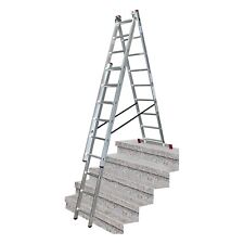 Krause Corda Vielzweckleiter 3x9 Sprossen Mehrzweckleiter mit Treppenfunktion