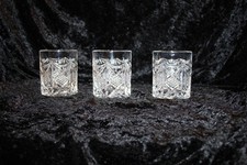 VINTAGE WHISKY GLÄSER KATHARINENHÜTTE 3x BLEIKRISTALL, TOP OK! WUNDERSCHÖN!SUPER