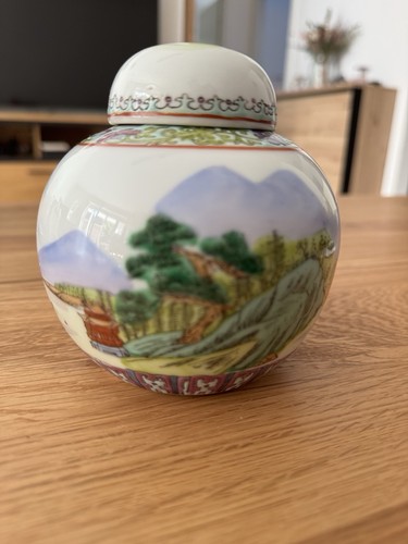 Asiatische porzellanteedose - asiatische,