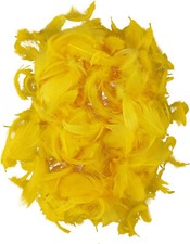 150 Stück Dunkelgelb Deko Federn 10g Flaumfedern Schmuckfedern Vogelfedern