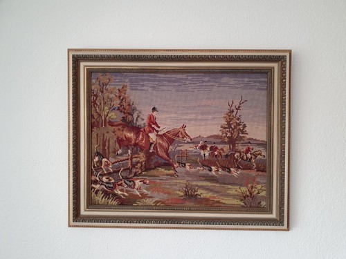 Hubertusjagd gobelin bild - "hubertusjagd",