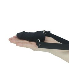 Schwarz Mund Knebel Gag Realistischer Silikon Penisform Mundknebel Roleplay DE