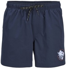 JACK & JONES Swim Shorts Kurze Schwim Badehose aus Nylon mit Logo Aufdruck