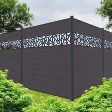 WPC Sichtschutzzaun Anthrazit Komplettset – pflegeleicht, modern & langlebig