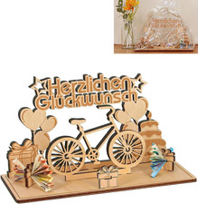 Fahrrad-Geldgeschenk Holz Deko