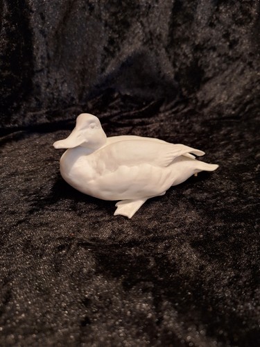 Bisquitporzellanfigur ente - bisquitporzellanfigur,