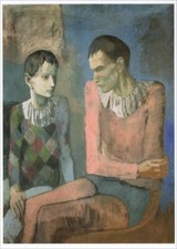 Kunstkarte Pablo Picasso "Akrobat und junger Harlekin"
