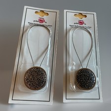 2 Raffhalter Magnetisch Ø 40mm 30 cm Vorhang Vorhanghalter Klemmhalter