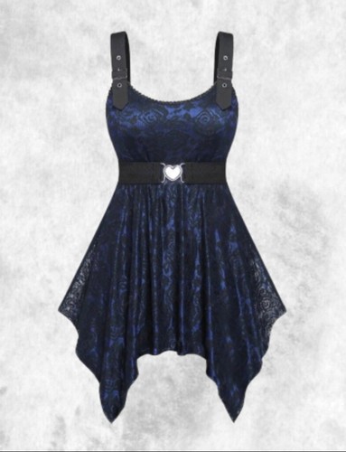 Neu dunkelblau gothic spitze - gothic,