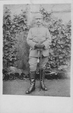Offizier mit Degen, Infanterie-Regiment Sachsen, Fotopostkarte