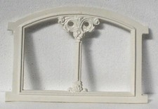 Antik Halbrund Aluminium Stallfenster Scheunenfenster Eisenfenster 39x26,5cm W9W