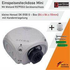 Einspeisesteckdose Mini mit Wieland RST20i3 Geräteanschluss in Mini Hensel-Box