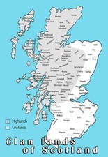 Clanländer Schottland Karte