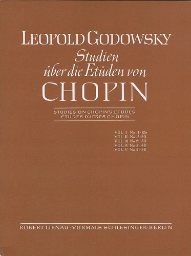 Godowsky studien über die - godowsky:,