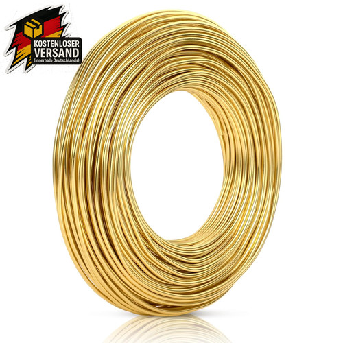 Goldener basteldraht 2mm 30m - 2mm,