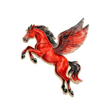 Rotes Pferd Anstecker Pin