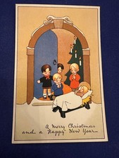 alte AK Weihnachten hübsches Motiv a merry Christmas and an Happy New Year (2.)