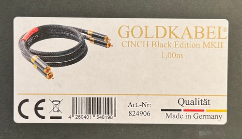 Goldkabel cinch black edition - cinch,