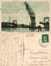 Wilhelmshaven Der größte Schwimmkran Welt fährt   größte Drehbrücke 1928