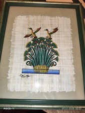 Gemälde auf Papyrus signiert