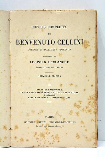 Altes buch leclanche cellini - buch,