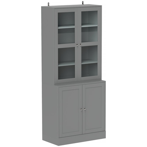 Vitrine grau mdf 76x40x178 - vitrine,