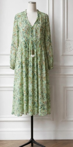 Zara grünes maxikleid