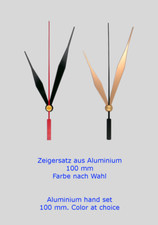 Zeigersatz 100 mm schwarz gold