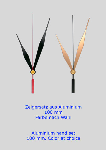 Zeigersatz 100 schwarz gold - mm,