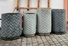 Blumenkübel 4 er Set Fiberglas, winterhart