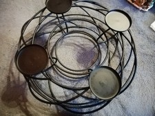 Adventskranz, Metall Gestell, Schwarz,