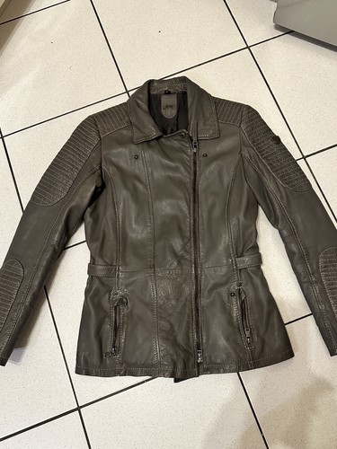 Gipsy lederjacke biker grau - lederjacke,