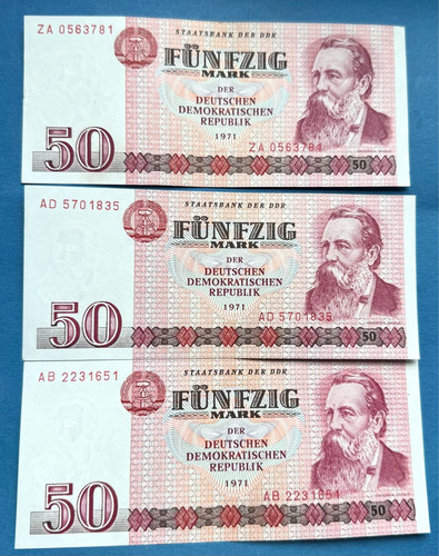 Ddr mark schein geldschein - ddr, 50