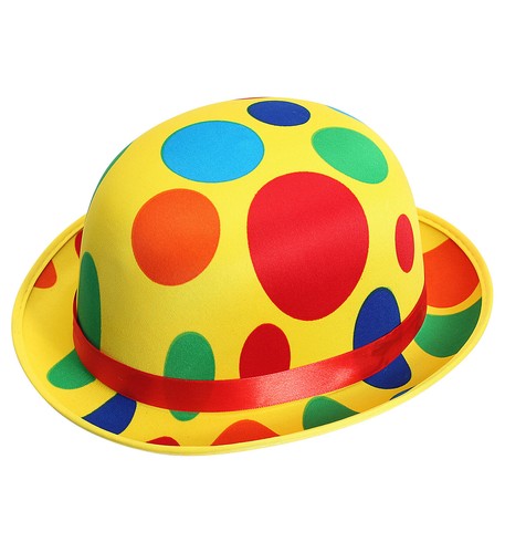 Bowler clown gelb punkte - bowler,