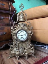 Kaminuhr Messing Pendule Uhr 